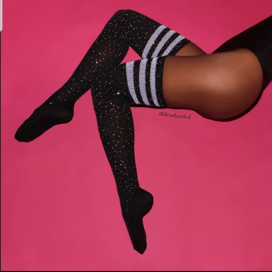 Thigh high bling socks – FamilyVibezClothing